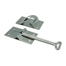 Dsnaduo Polished Stainless Steel 4 Inches T Style Entry Door Latch Hardware, Catch Holder for RV Camper Trailer Cargo (1 Pack)