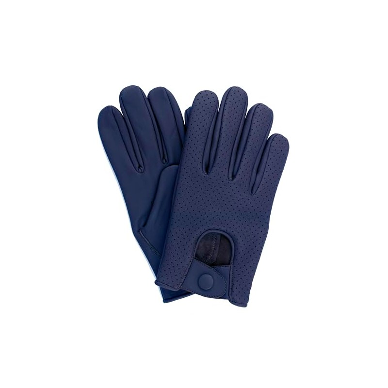 SWIFT WEAR Mens Leather Mesh Driving Gloves, Genuine Soft Lambskin,