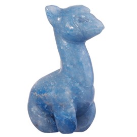 KYEYGWO Carved Blue Aventurine Stone Alpaca Figure, Small Crystal Alpacas Statue, Palm Pocket Stones, Healing Stones, Animal Sculpture, Lucky Charm, Llama Collectible Figure, Talisman Ornament, Home