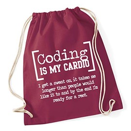 Hippowarehouse Coding is my cardio. I get a sweat on, it takes me longer than people would like it to and by the end I'm ready for a rest. Drawstring Cotton School Gym Bag 37cm x 46cm, 12 litres