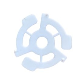 45 RPM Vinyl Record Adapters, 7 Inch Singles, Plastic Inserts (20) (White)