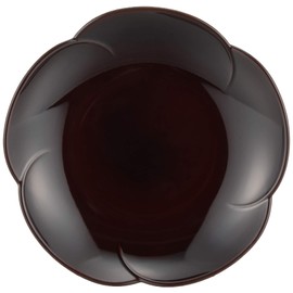 Mitani M17347-5 Yamanaka Lacquerware Medium Plate, Dark Brown, 5.9 inches (15 cm), Yamanaka Lacquerware, Plum Shape, 5.0