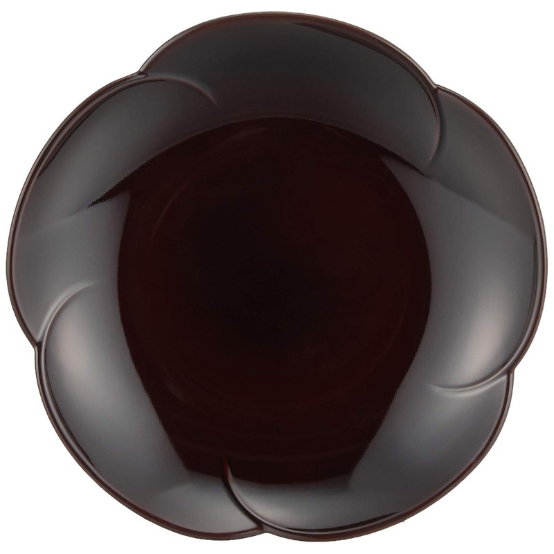Mitani M17347-5 Yamanaka Lacquerware Medium Plate, Dark Brown, 5.9 inches