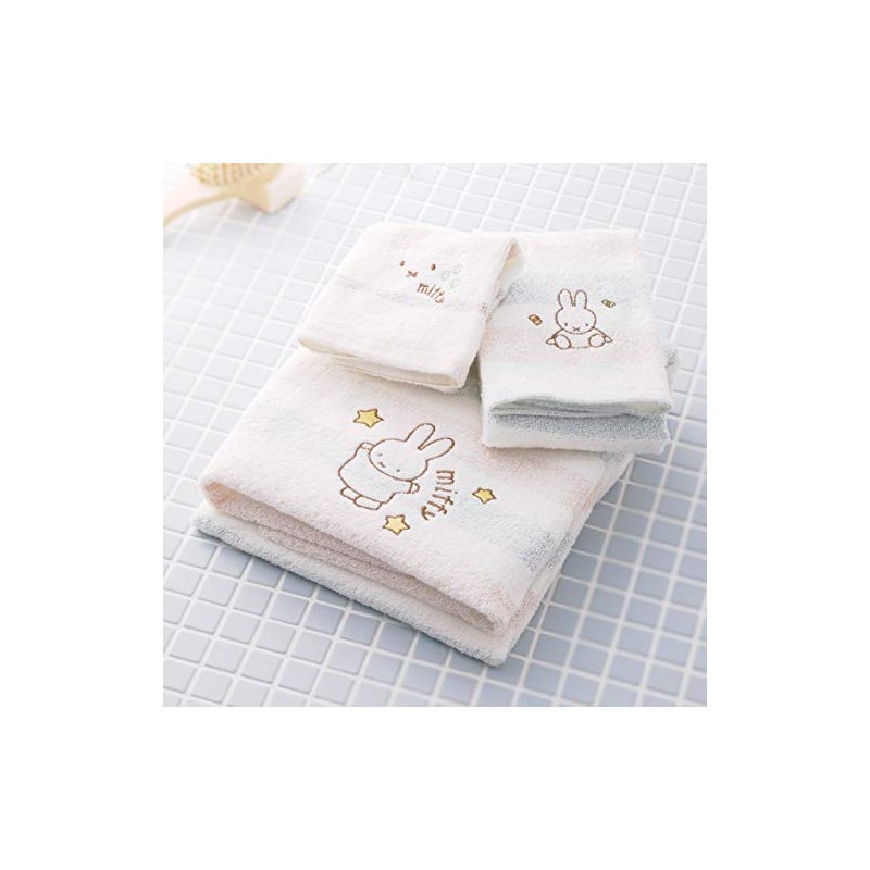 Nishikawa 228724902 Miffy Towel Gift Set, 8.7 x 9.8 x