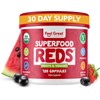 ​Feel Great Organic Super Reds Powder Superfood Capsules Polyphenols Supplement