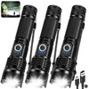 3 Pack Rechargeable Flashlights High Lumens, 990000LM Super Bright LED