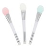 Baluue 3pcs Double- Brush for Skincare Soft Bristles Applicator Transparent