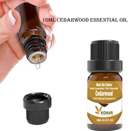 KOHAR NATURALAS Pure Therapeutic Grade Himalayan Cedarwood Essential Oil for Diffuer, Aromatherapy, Skincare and Hair care DIY products. Bottled in Canada. GMO Free, Vegan & Kosher Certified.10 ml