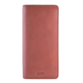 DiLoro Leather Zippered Triple or Quad Pen Case Pencil Pouch Holder for Three or Four Fountain Ballpoint Rollerball Pens or Glasses (Nappa Bugatti)