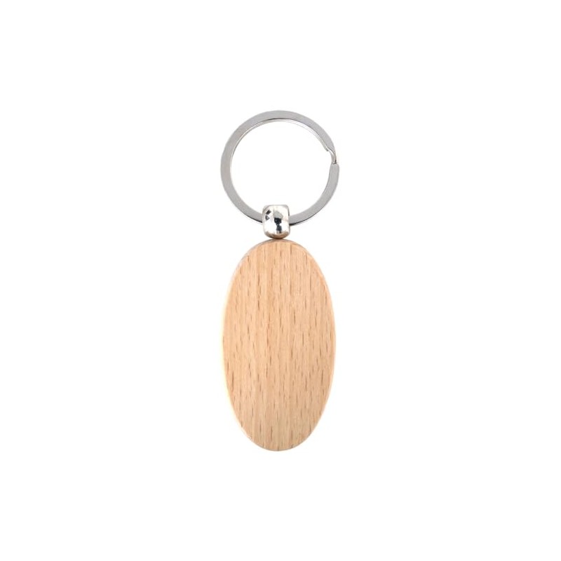 keepdrum Wooden Saxophone Keyring Oval Gift for Musicians, natural, Unit