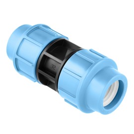 BFG MDPE Fitting für Wasserrohre, Muffe 32mm x 32mm, für MDPE Kunststoffrohre, 16 Bar, Max. Temp. 45°C, Klemmringverschraubungen
