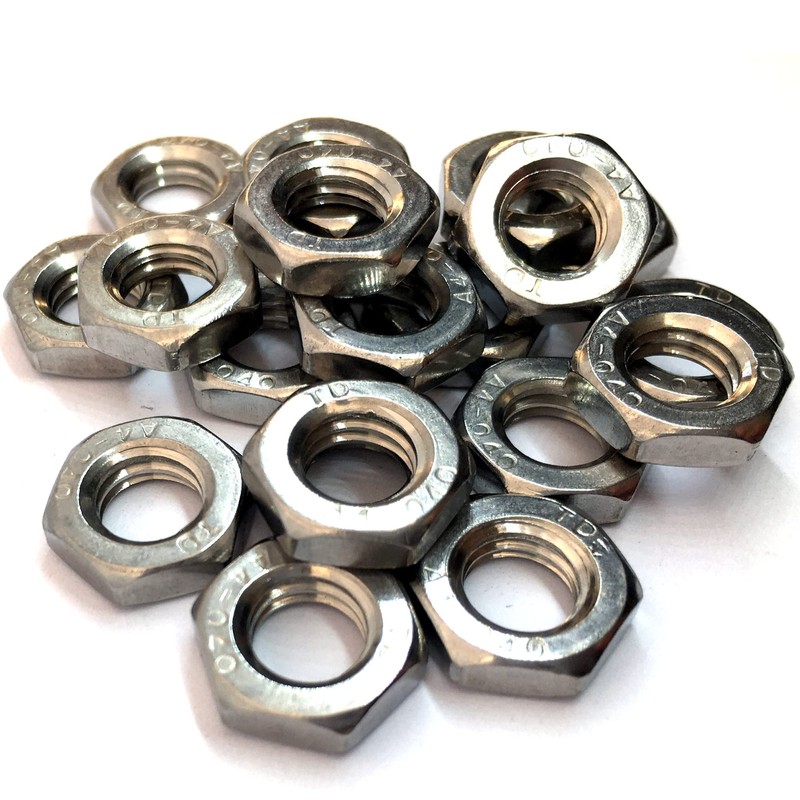 M8 Thin Nut DIN439, A4 (316) Stainless Steel (Pack of