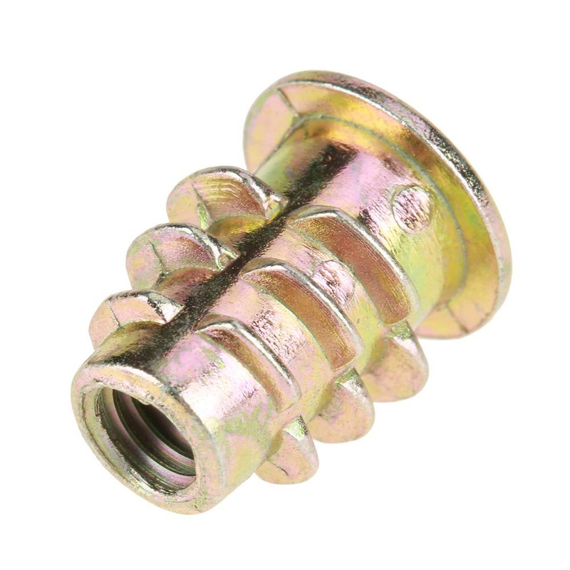 Haosie Threaded Inserts, 50PCS M5 Wood Insert, M5*13mm Insert Zinc