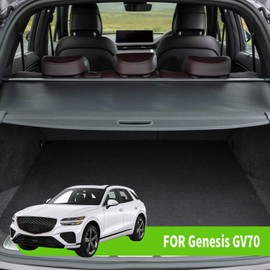 Liizoo Cargo Cover for 2024 Genesis GV70 2022 2023 2025 Trunk Cover Rear Trunk Security Cover Shielding Shade Car Accessories, Black