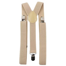 DB Dickie Bow Mens Vintage Braces Adjustable Heavy Duty Clasps (Cream) - suitable for formalwear, office, weddings, parties, grooms & groomsmen outfits