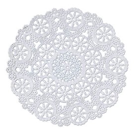 Royal Consumer Medallion Lace Round Paper Doilies, 10-Inch, Pack of 12 (B23005), White