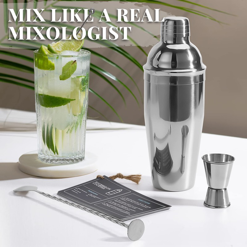 MixMate Premium Cocktail Shaker Set - 4 Piece Bar Shaker