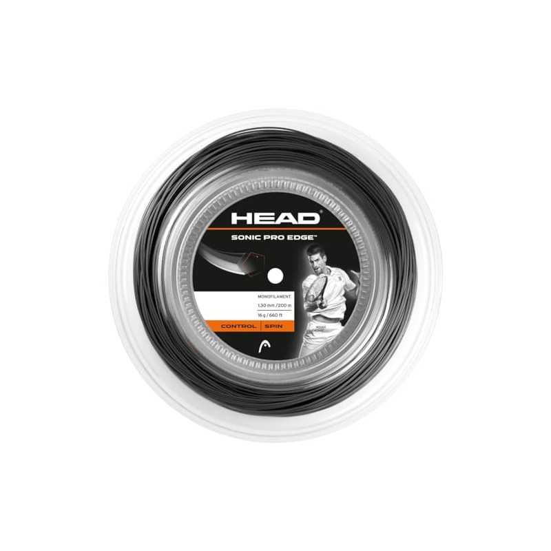 HEAD Sonic Pro Edge Reel Tennisrolle 200m 1,3mm, anthracite,
