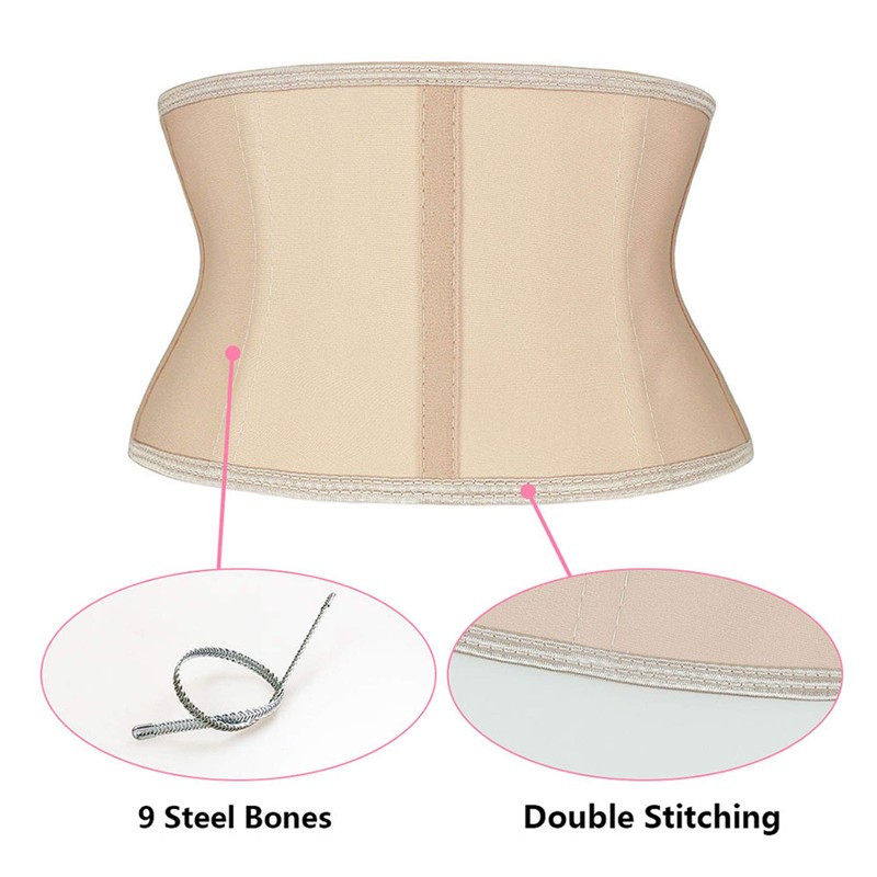 Atbuty Super Short Torso Waist Trainers Cincher Corset Tummy Shaper