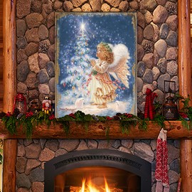 Designocracy My Christmas Wish Art Wooden Wall Art by D. Gelsinger - 95656B-0703-24