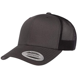 Yupoong YP Classics Retro Trucker Cap, Charcoal/Black, OSFA