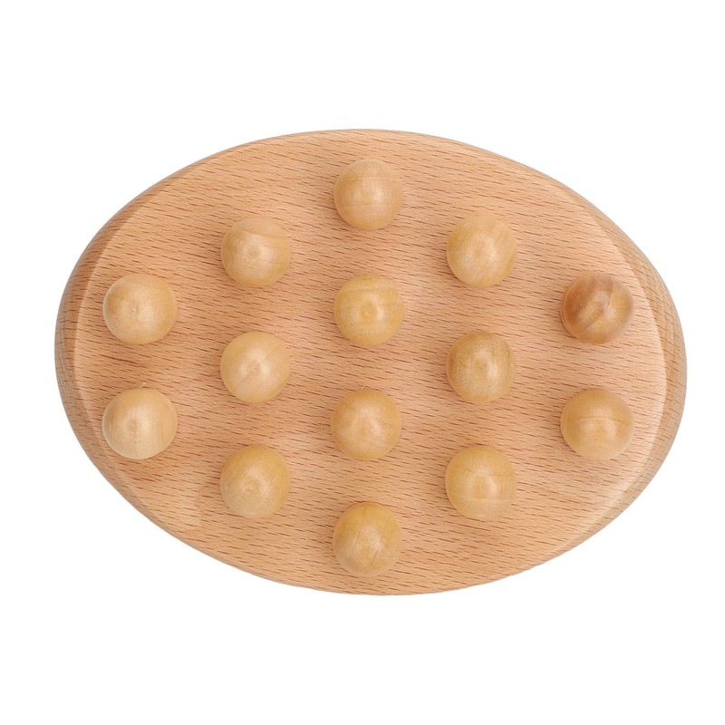 Wooden Body Massage Brush Muscle Relaxation Smoothing Beads Meridian Guasha