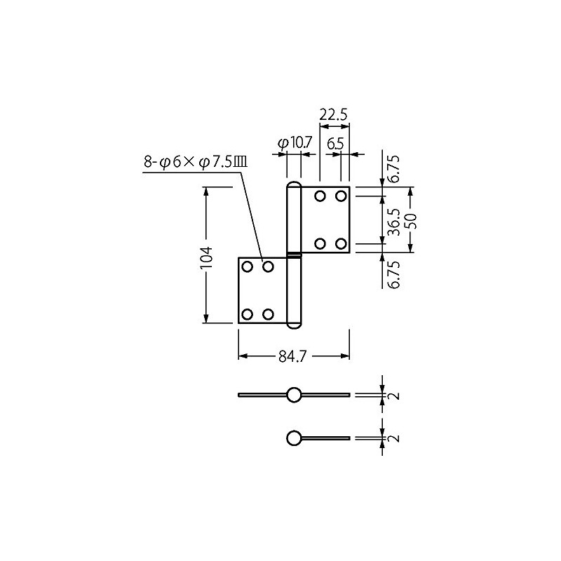 Best 195 km Unisex Flag Hinges, Bronze 0150 – 051