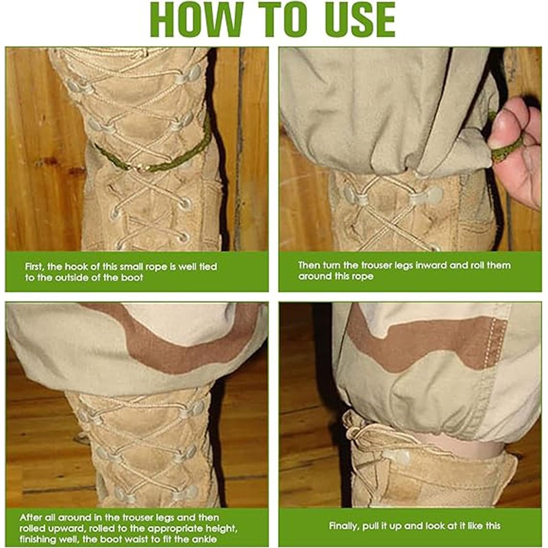8PCS Elastic Boot Bands, Military Boot Straps, Elastic Boot Straps