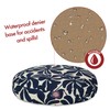 Navy Blue Plantation Small Round Indoor Outdoor Pet Dog Bed