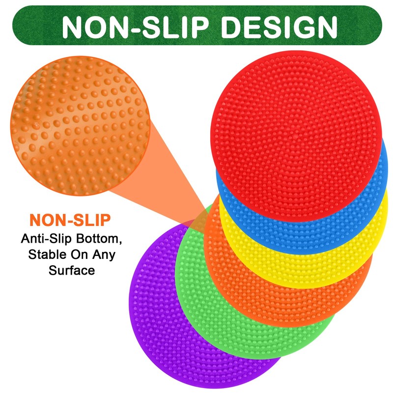 TuXHui 4 Inch Poly Spot Markers for Gym Floor, Non-Slip