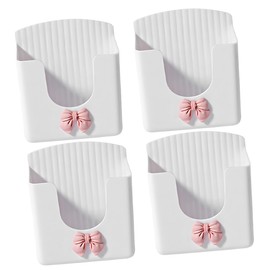 jojofuny 4pcs Wall Mounted Remote Control Holder Phone Organizer Punch Storage Box for Home to Install for Items Stylish Design