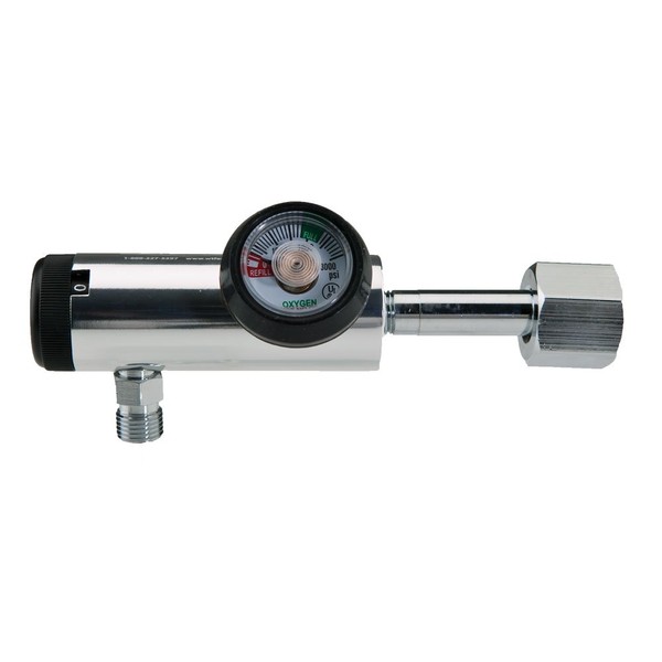 Oxygen Regulator Standard Body-CGA540, 0-25 LPM, DISS Outlet with Black Color Coded Gauge Protector