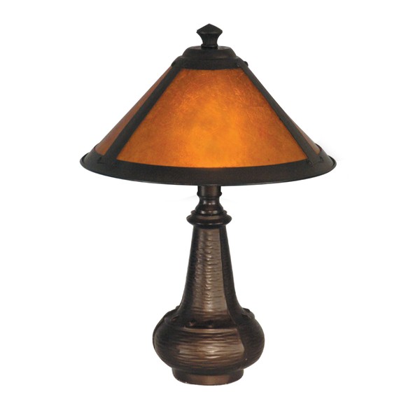Dale Tiffany TA90191 Hunter Mica Accent Lamp, Antique Bronze and Mica Shade 16.00x10.00x10.00