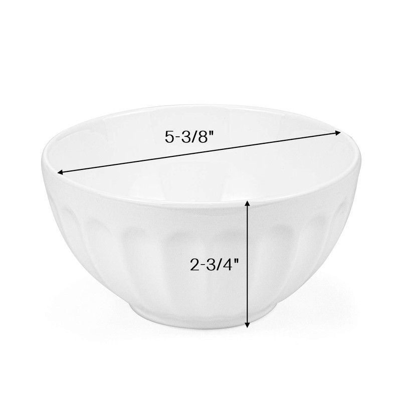 Foraineam Set of 6 Pcs 18 Ounce Porcelain Cereal Bowls