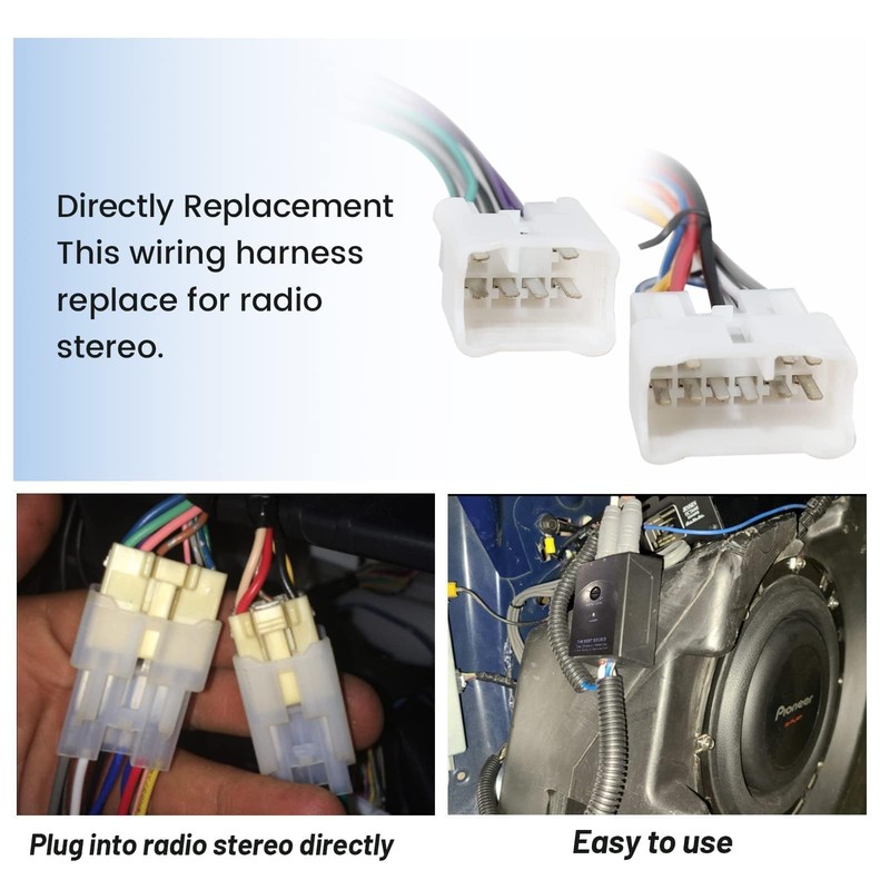 NuIth Car Radio Amp Amplifier Wiring Harness Adapter Compatible with