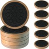 Wood Coasters for Drinks, Minacun Absorbent Coaster Sets of 5,