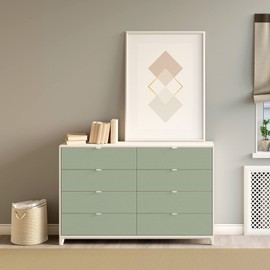 practicalWs Sage Green Wallpaper Stick and Peel Green Contact Paper 17.7'' x 118.1'' Removable Wallpaper Self-Adhesive Vinyl Solid Wall Paper for Bedroom Kitchen Cabinets