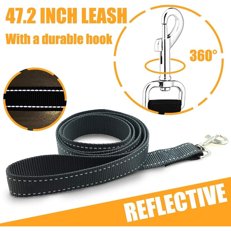 Musonic No Pull Dog Harness, Breathable Adjustable Comfort, Free Leash