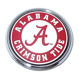 PLESIU Alabama UA Crimson Tide Metal Auto Emblem - Many Available Roll Tide (Round Seal)