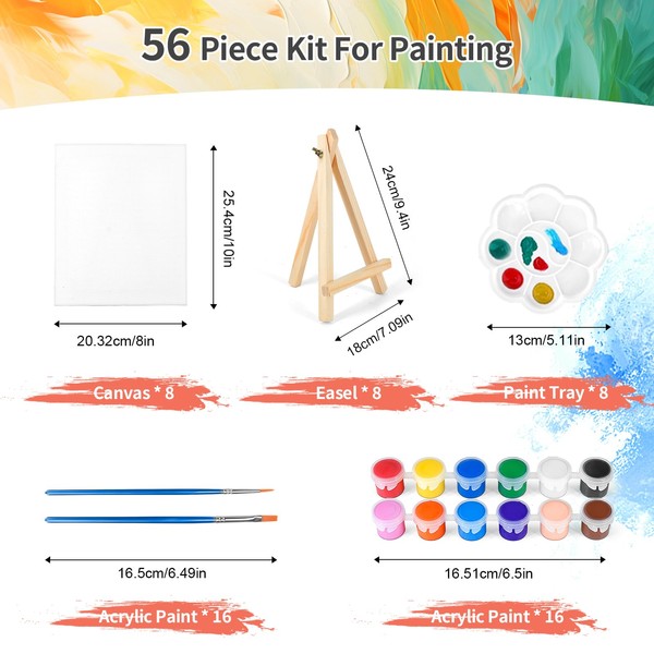 pomaylor 8 Pack 8 * 10In Canvas Boards for Painting,