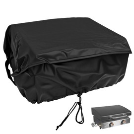 Griddle Cover for Blackstone 22in Tabletop Griddle with Hood & Captiva Designs 22 in Flat Top Grill - BBQ Gas Grill Cover Tabletop Griddle Cover for Outdoor Grill, Waterproof, Anti-UV, Black