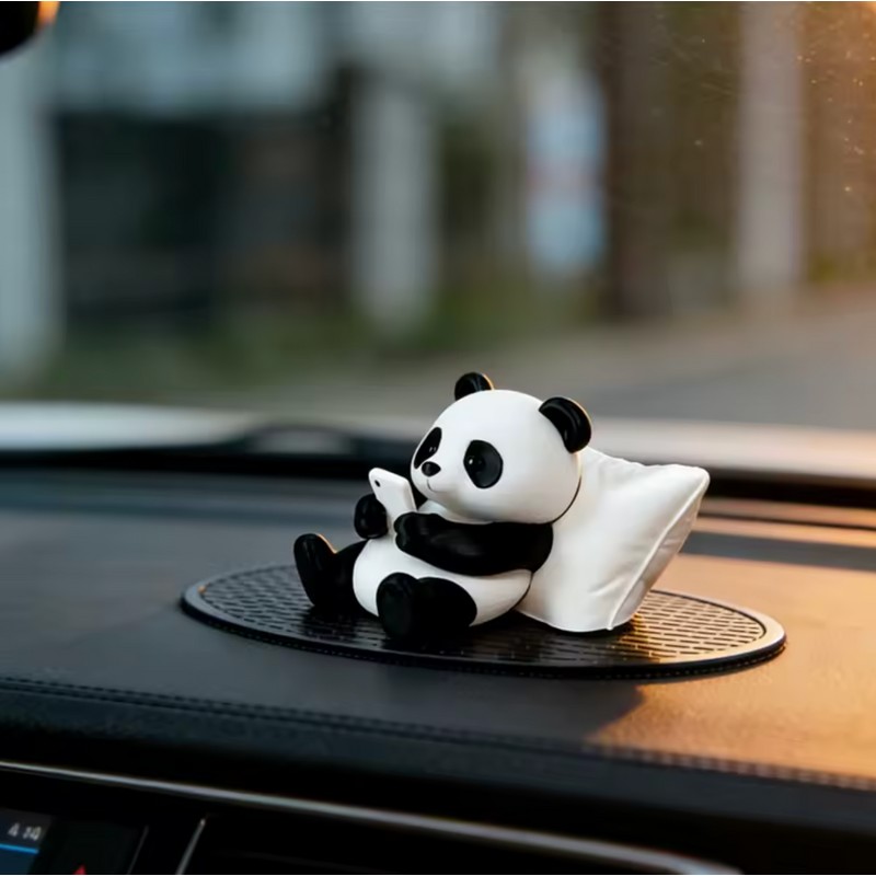 Cute Panda Car Dashboard Ornament & Desktop Office Decor Figurine