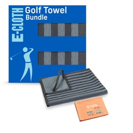 E-Cloth Pro Performance Golf Towel Bundle, Premium Microfiber Ideal for Cleaning Clubs, Drivers, Golf Balls, and Sunglasses