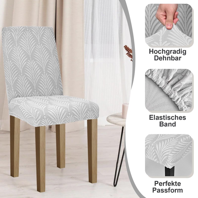 Alishomtll Stretch Chair Covers, Set of 4/6 Chair Covers, Universal