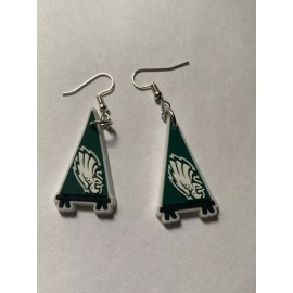 Philadelphia Eagles football team dangle earrings