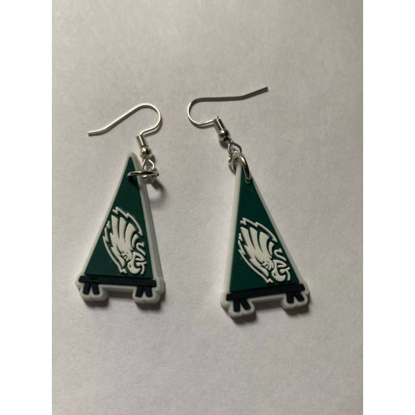 Philadelphia Eagles football team dangle earrings