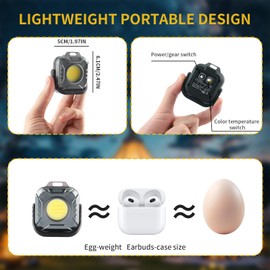 Foydream Taschenlampe LED Aufladbar, 500 LM Extrem Hell Mini Taschenlampen mit 6 Modi, Wasserdichte Flashlight USB-C Wiederaufladbare, Magnetische Tragbare Torch für Camping Wandern Outdoor Notfäll