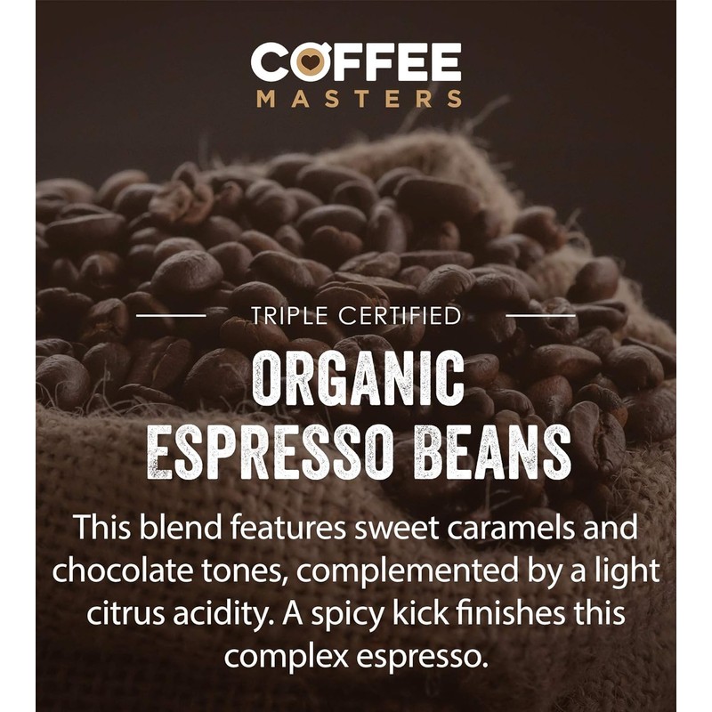 Coffee Masters Triple Certified Organic Blend Coffee Beans 200g