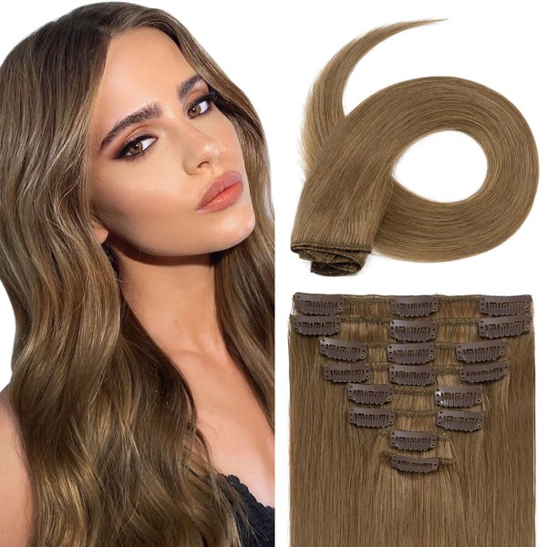 Real hair clip-in extensions, 100 % Remy real hair extensions,