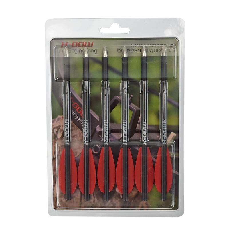 X-Bow FMA Bolts - 6.5 Inch - Carbon - Pack